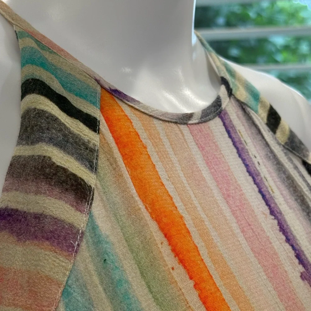 Blank NYC Striped Multicolor Halter Summer Jumpsuit Small - Picture 8 of 11